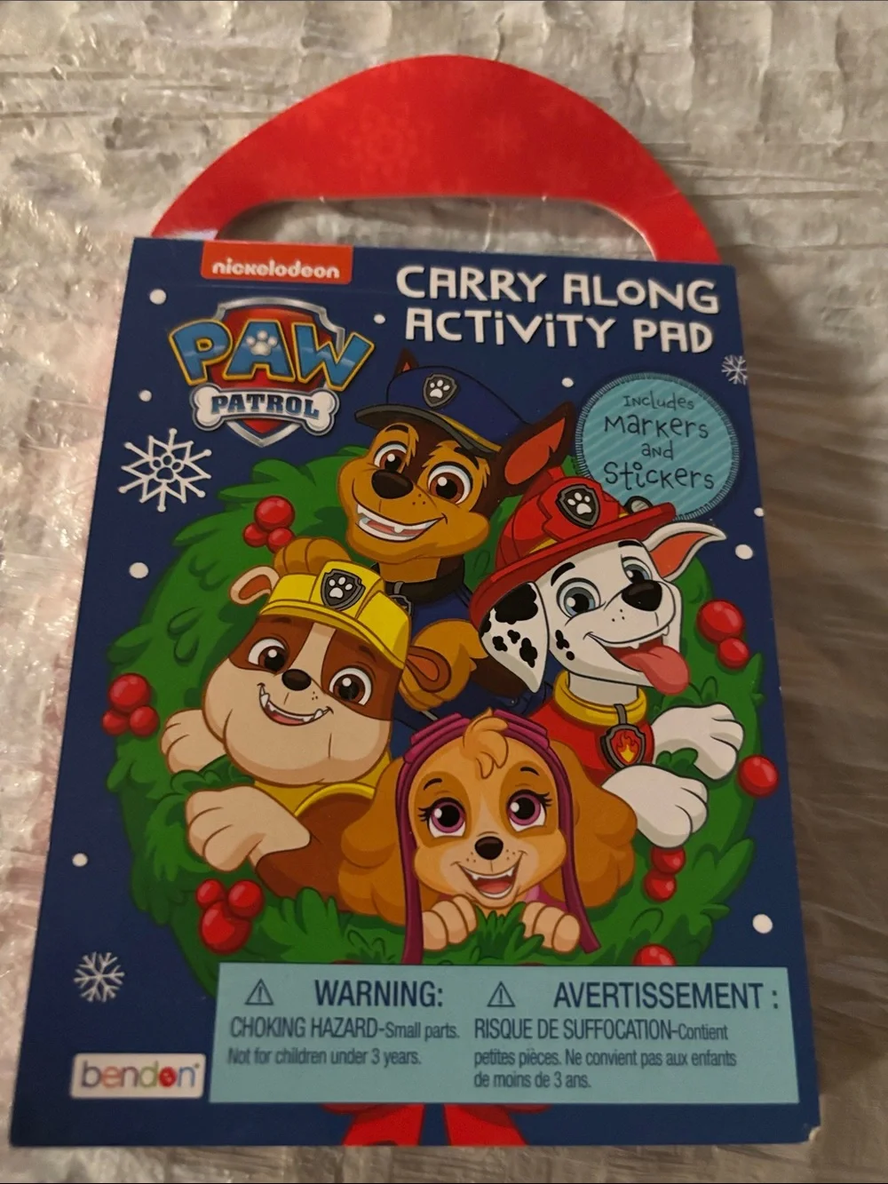 Nickelodeon PAW Patrol Red & Blue Holiday Carry-Along Activity Pad